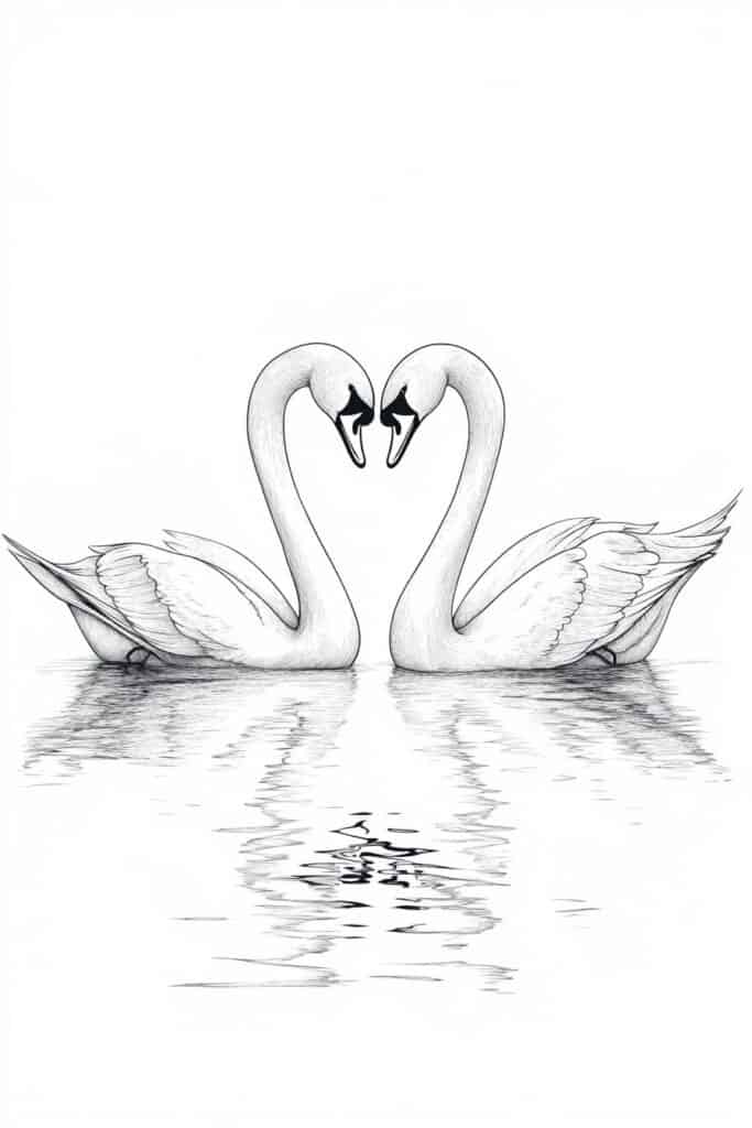swan drawing