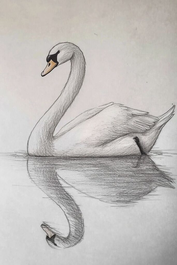 swan drawing