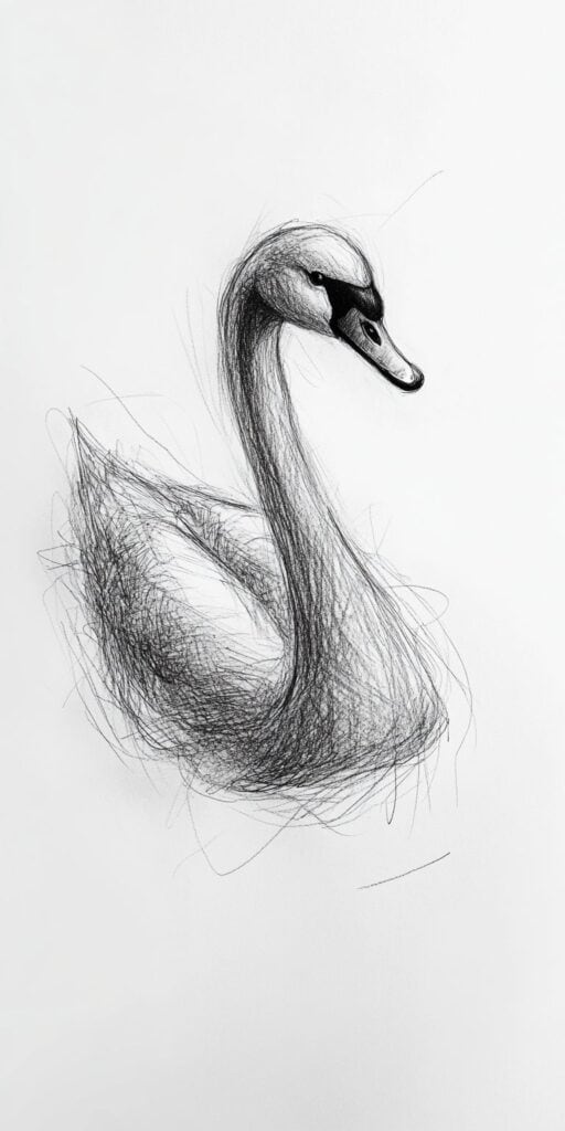 swan drawing
