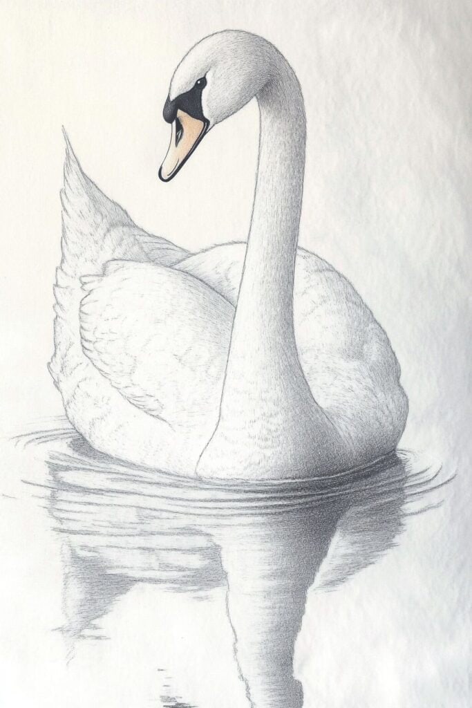 swan drawing