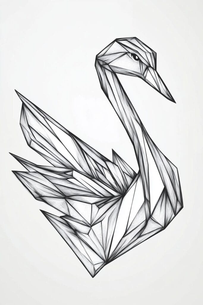 swan drawing