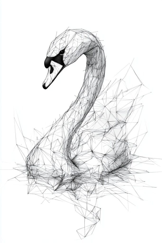 swan drawing