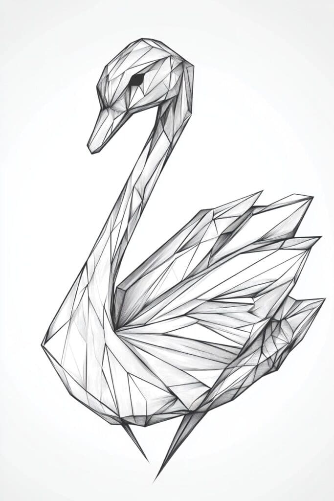 swan drawing