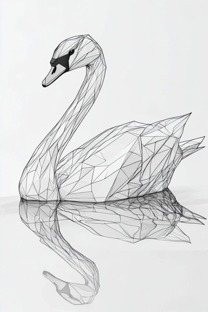 swan drawing
