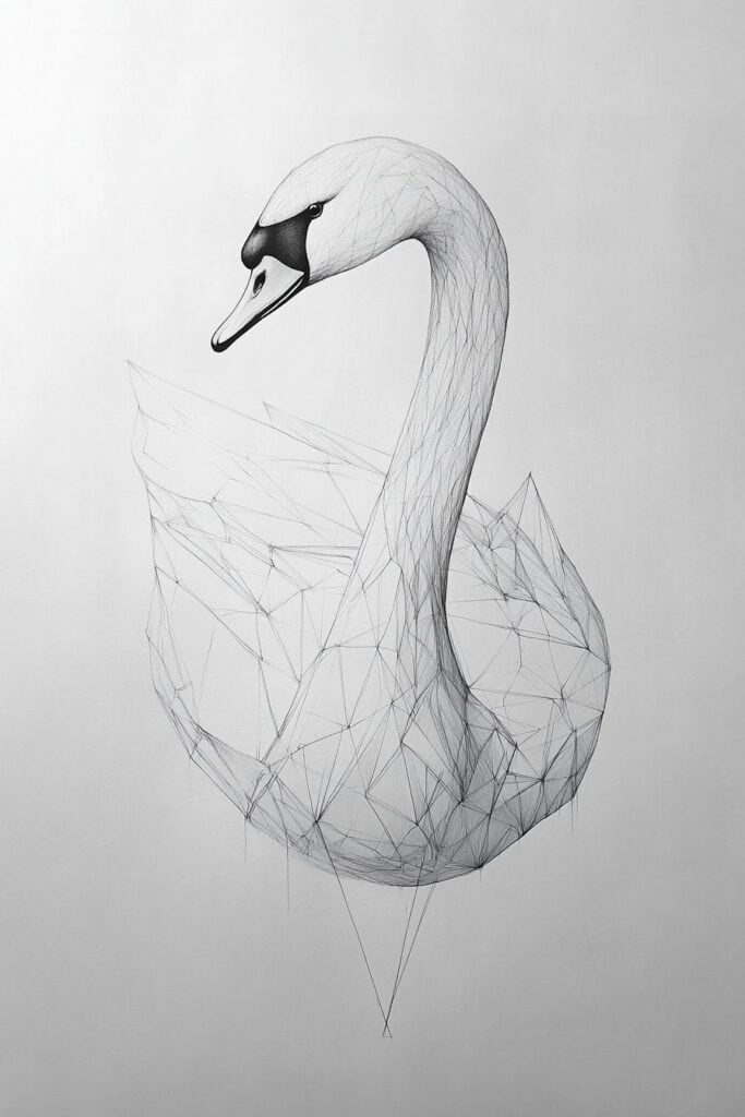 swan drawing