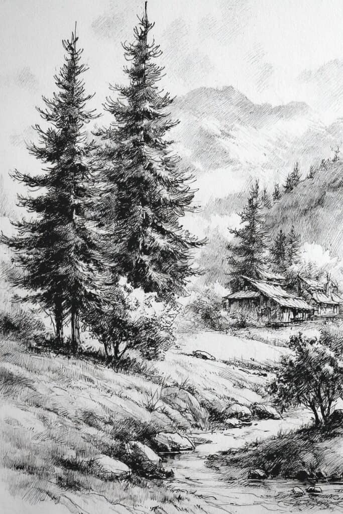 landscape drawing