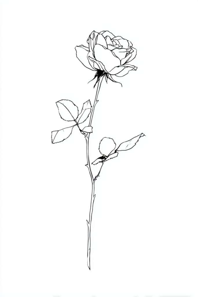 rose drawing