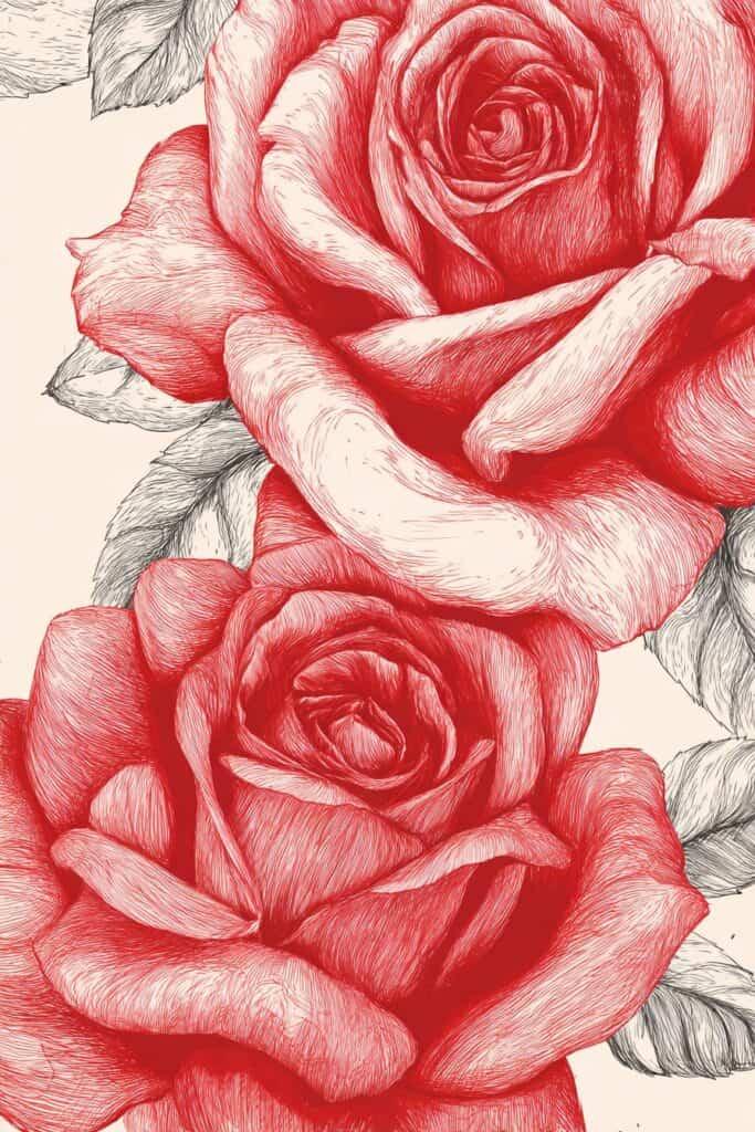 rose drawing