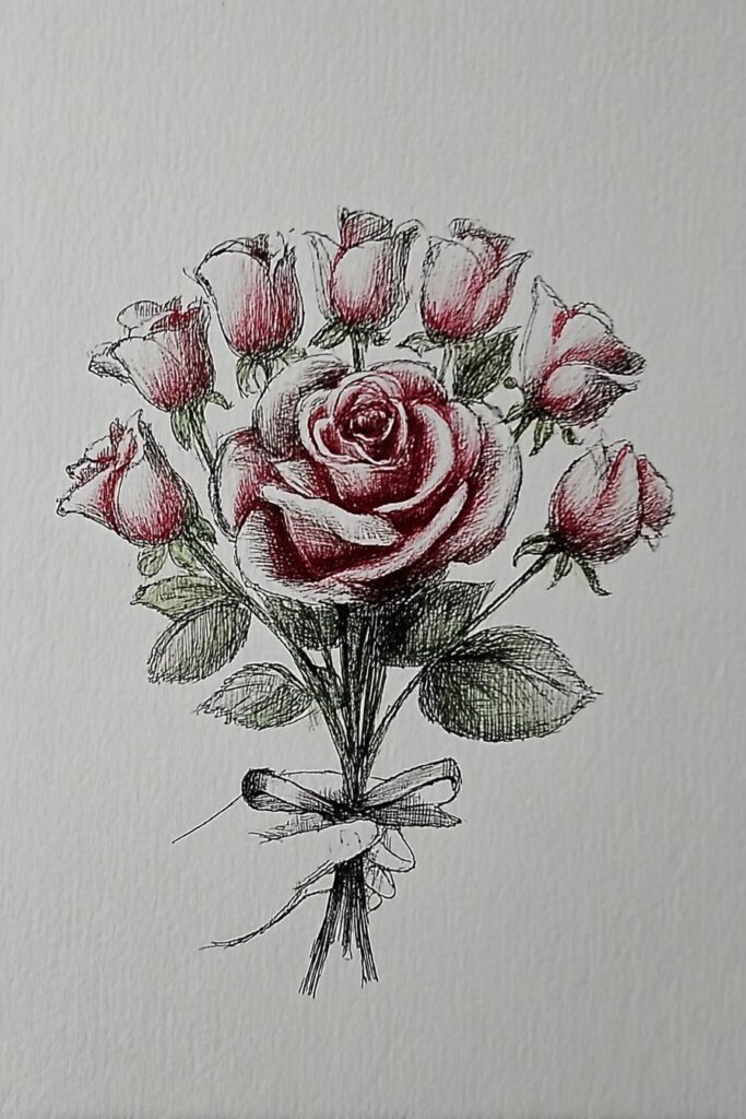 rose drawing