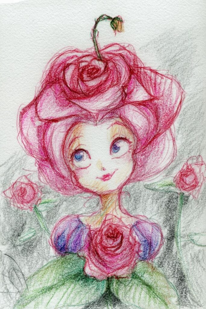 rose drawing