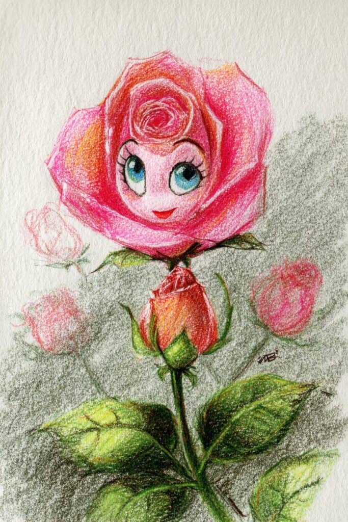 rose drawing