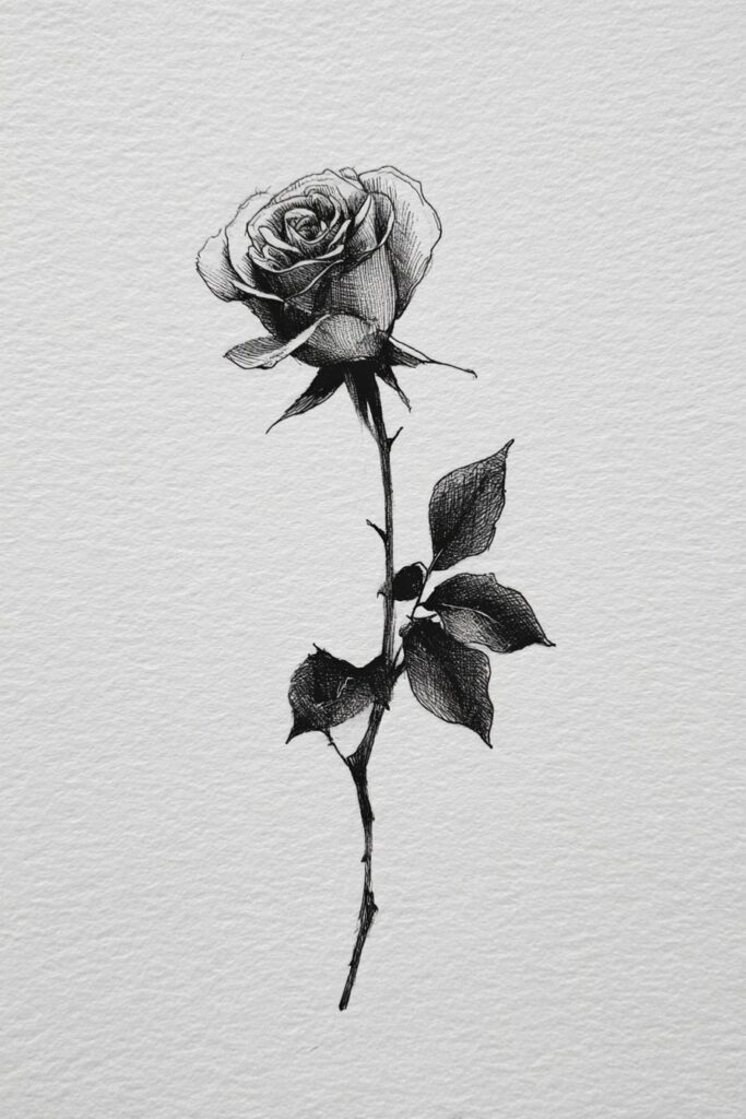 rose drawing