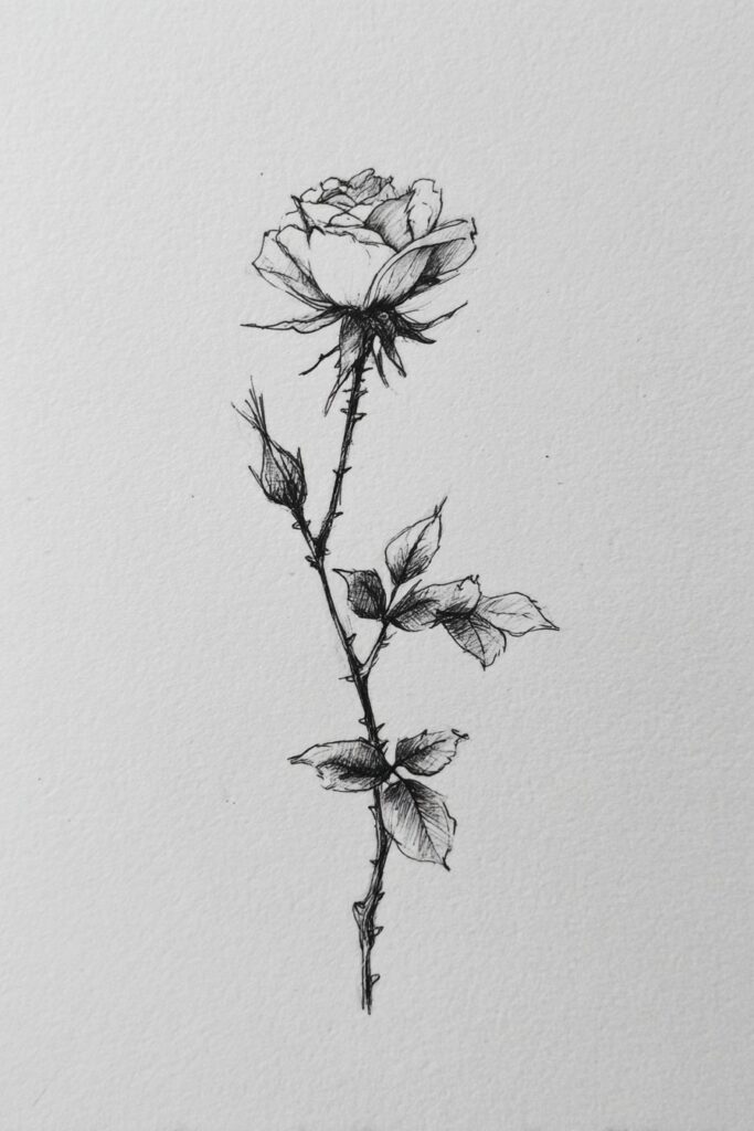 rose drawing