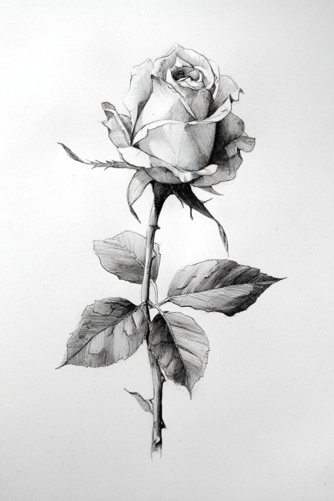 rose drawing