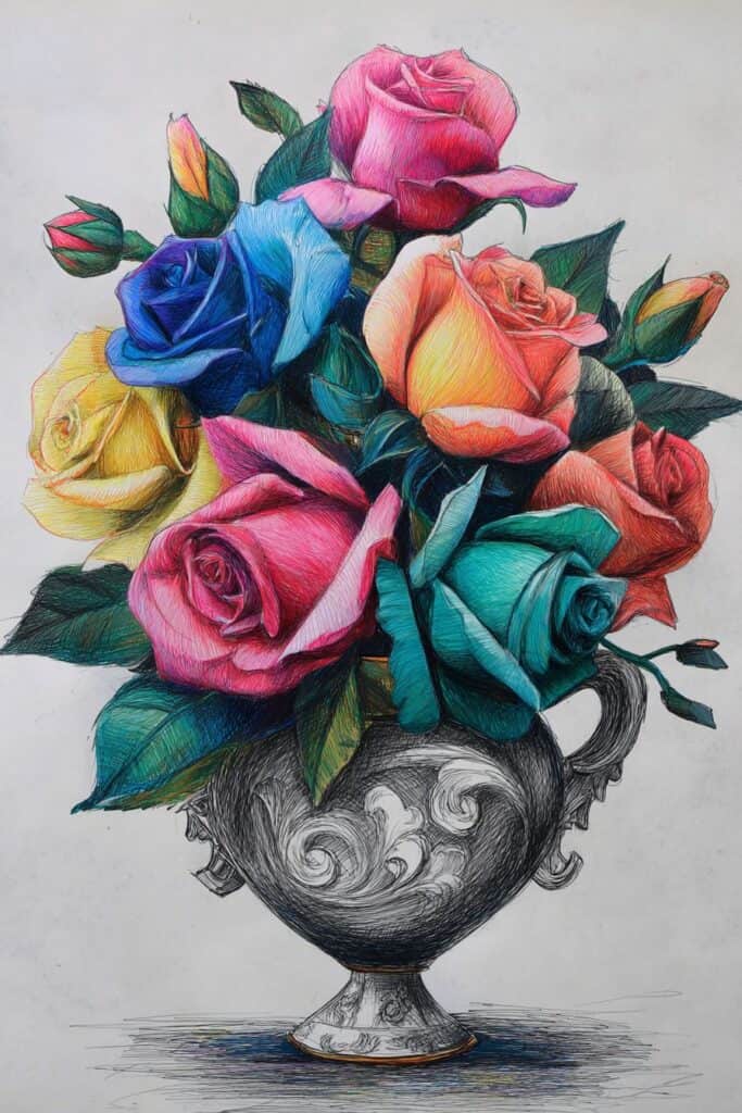 rose drawing