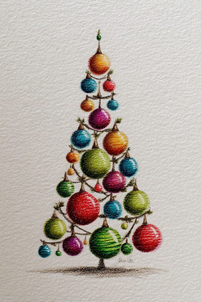 Christmas Tree Drawing