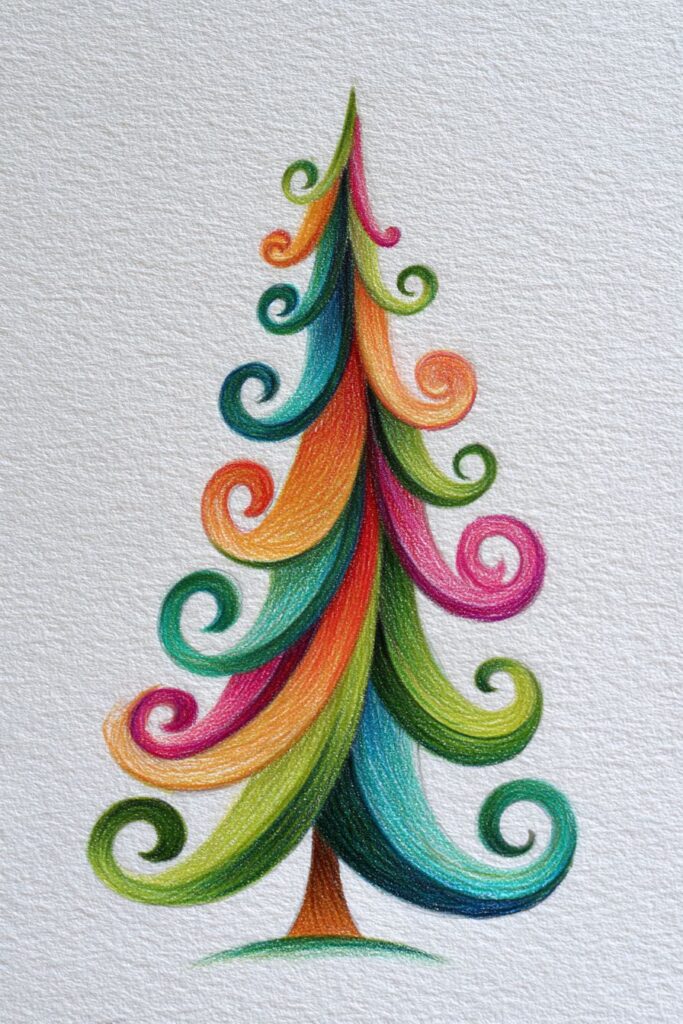 Christmas Tree Drawing